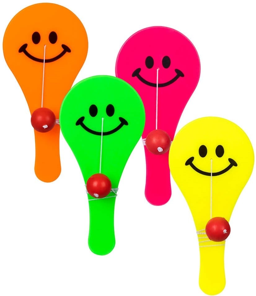 Amscan Paddle Balls - Batje met Bal 12 Stuks