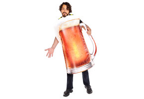 Volwassen kostuum pint bier tabard - Bier pul - maat One size