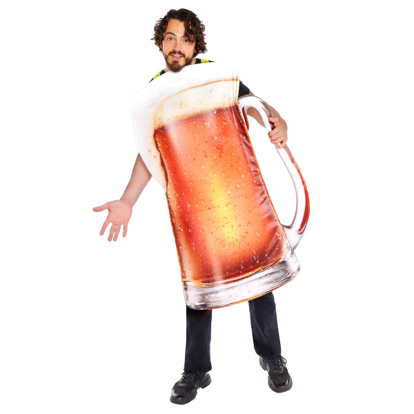 Volwassen kostuum pint bier tabard - Bier pul - maat One size