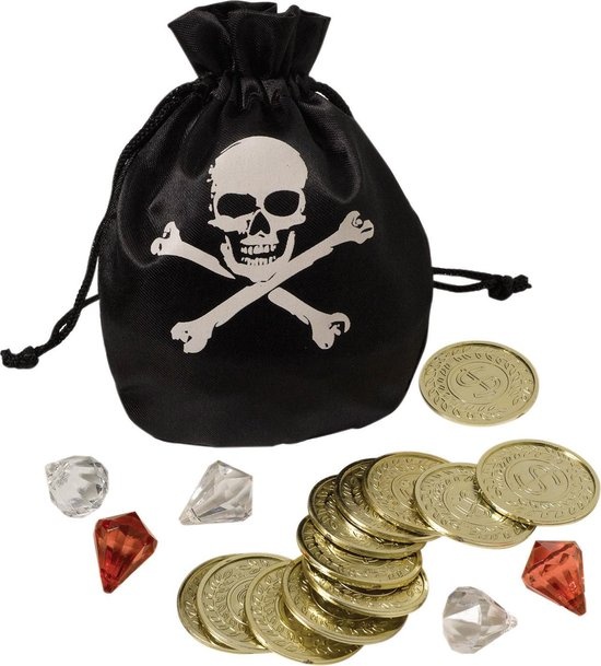 Piratenbuit - zakje met geld en diamanten
