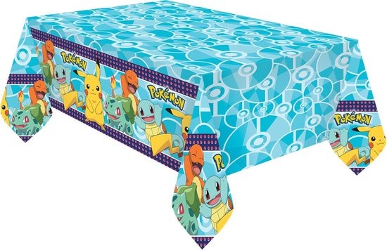 Pokemon tafelkleed - 120 x 180 cm - Thema feest - tafellaken - kinderfeestje/verjaardag - Verjaardagstafelkleed