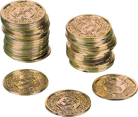 Amscan Piratenmunten Goud 72 Stuks