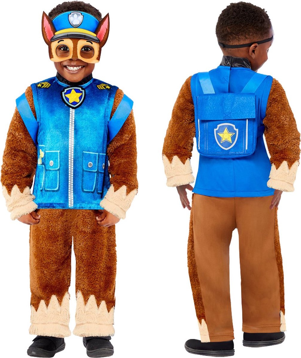 PAW Patrol - Verkleedkleding - Chase - Kinderen - 116 (4-6 jaar) - Luxe