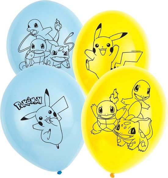 AMSCAN - 6 latex Pokemon ballonnen