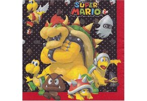 Super Mario thema servetten - Kinderfeestjes feestartikelen/verseiring