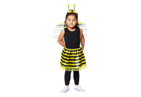 Kinder verkleedset Bij 3-delig (tutu, vleugels en haarband)