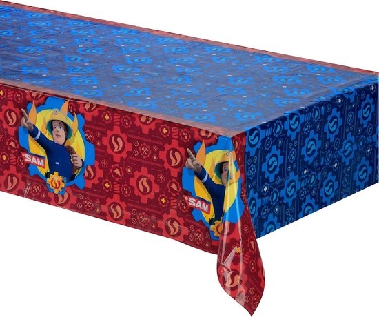 AMSCAN - Sam de Brandweerman plastic tafelkleed - Decoratie > Tafelkleden, placemats en tafellopers