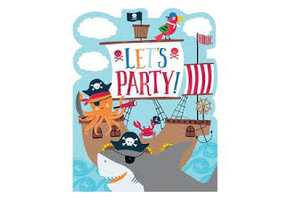 8 Ahoy verjaardagsuitnodigingen met stickers