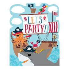 8 Ahoy verjaardagsuitnodigingen met stickers