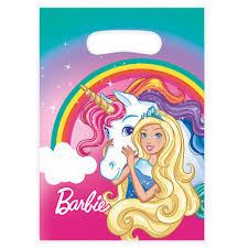 8 uitdeelzakjes Barbie Fantasy World