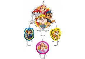 AMSCAN - 4 Paw Patrol verjaardagskaarsjes