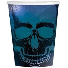 8 bekers Shimmer Skull 250 ml