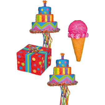 Pinata Taart Rood 42x37 Cm