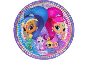 AMSCAN - 8 kartonnen bordjes Shimmer + Shine - Decoratie > Borden