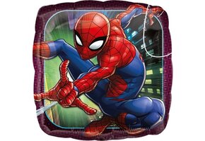 Vierkante aluminium Spiderman™ ballon - Feestdecoratievoorwerp