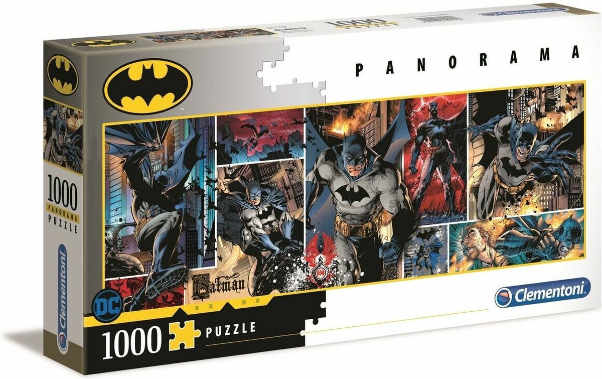 Clementoni - Puzzel 1000 Stukjes - High Quality Collection - Batman Panorama - Puzzel Voor Volwassenen en Kinderen - 14-99 jaar - 39574