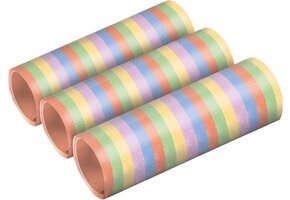serpentinerollen pastel 0,7 x 400 cm papier 3 stuks assorti
