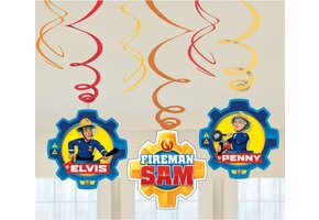 AMSCAN - 6 hangversieringen Brandweerman Sam