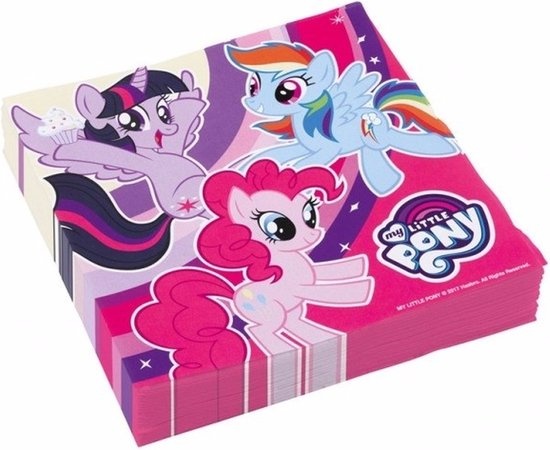 20 My Little Pony™ servetten - Feestdecoratievoorwerp