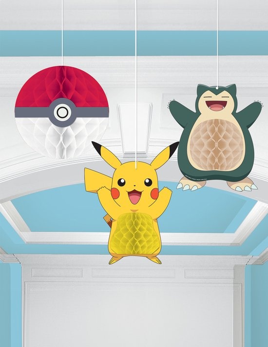 RIETHMULLER - 3 Pokémo honingraatversieringen