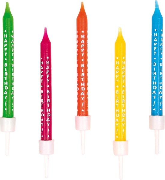 Amscan Verjaardagskaarsen 6,3 Cm Wax 10 Stuks