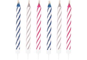 10 kleurrijke verjaardagskaarsen - Feestdecoratievoorwerp