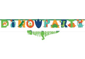 Amscan Letterslingers Dinofeest 230 Cm Junior Karton Groen 2-delig