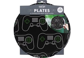 Controller papieren borden - Feestdecoratie - Groen-Wit-Zwart - Papier