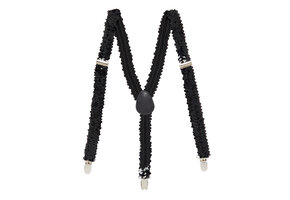 Zwarte pailletten bretels - Maat Volwassene