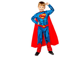 Superman outfit kind officieel - Maat 6-8 jaar