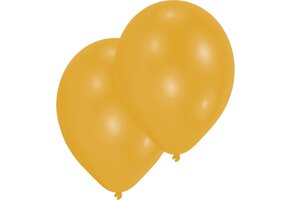 Amscan Ballonnen Metallic 28 Cm Latex Goud 10 Stuks