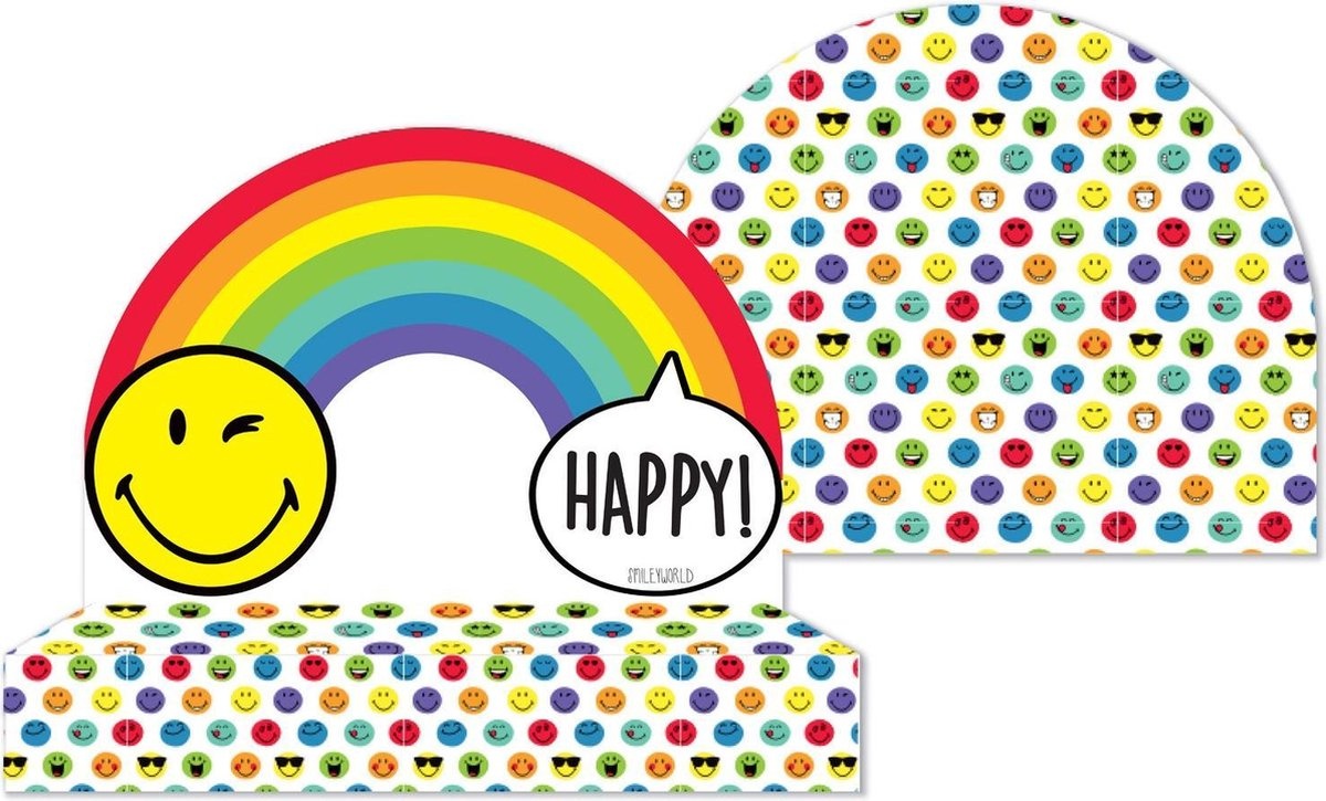 Smiley World Uitnodigingen Smileys Junior 14x8 Cm Papier 8 Stuks