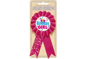 Verjaardagslintje Meisjes 15 Cm Roze