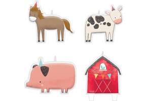 Barnyard Candles - Boerderij Kaarsen Set 4 Stuks