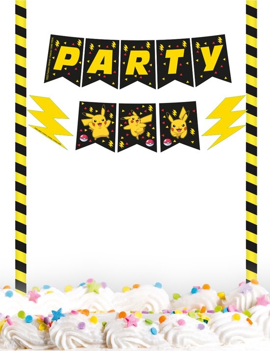Amscan - Pokemon - Pickachu - Taart decoratie set.