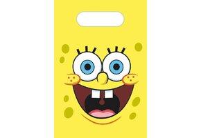 Amscan - 8 Papieren Uitdeelzakjes Sponge Bob