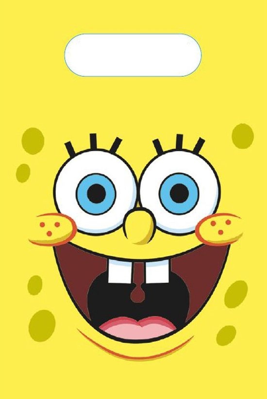 Amscan - 8 Papieren Uitdeelzakjes Sponge Bob