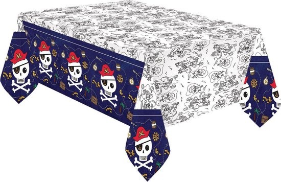 Papieren Tafelkleed Piraten Schatkaart 120 x 180 cm