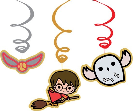 Harry Potter Swirl Decoraties 6 stuks 60cm