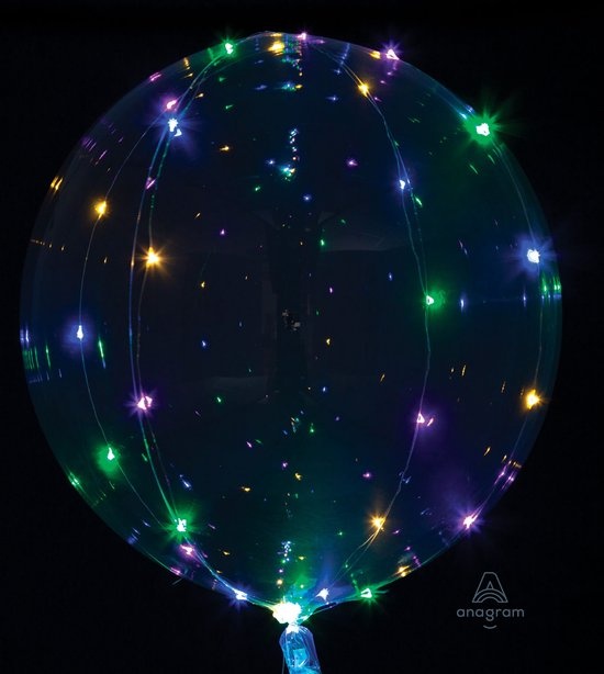 Amscan Led-ballon Clearz Crystal Clear 46 Cm Folie Disco