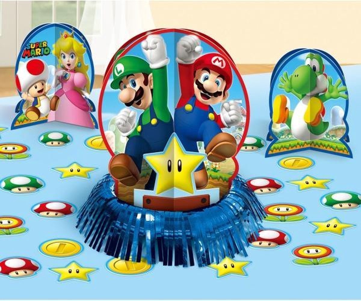 Super Mario Bros tafeldecoratie 3-delig