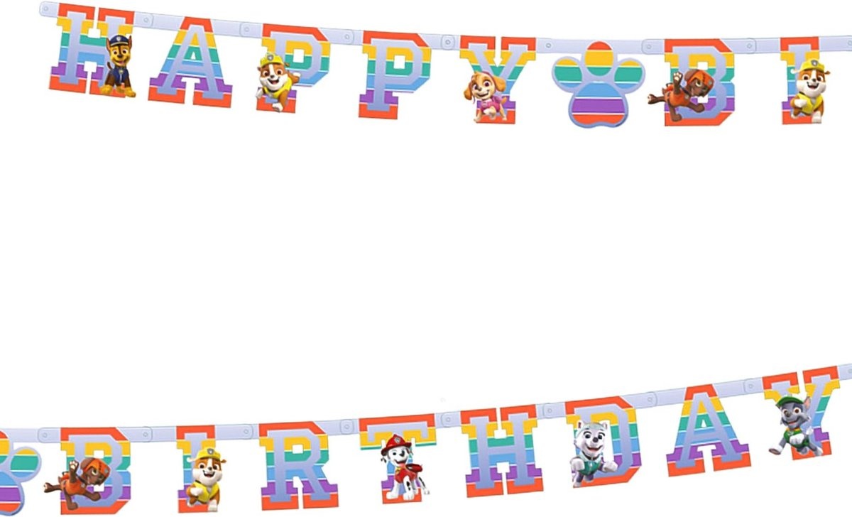 Papieren slinger PAW Patrol 180 x 15 cm