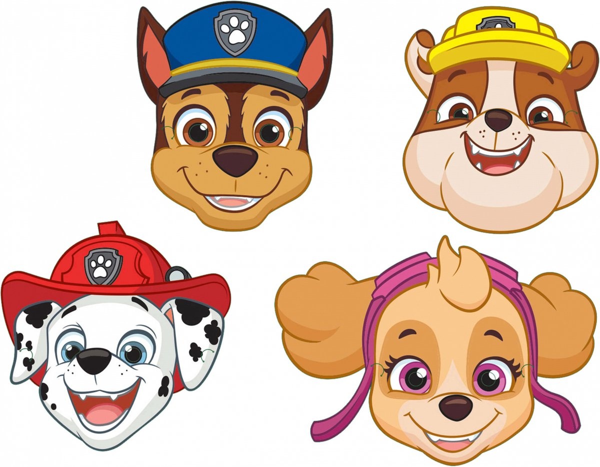 PAW Patrol - Verkleedmasker - 25,3cm - Multicolor - 8 stuks