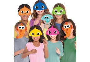 Pinkfong Gezichtsmaskers Baby Shark Junior Papier One-size 8 Stuks