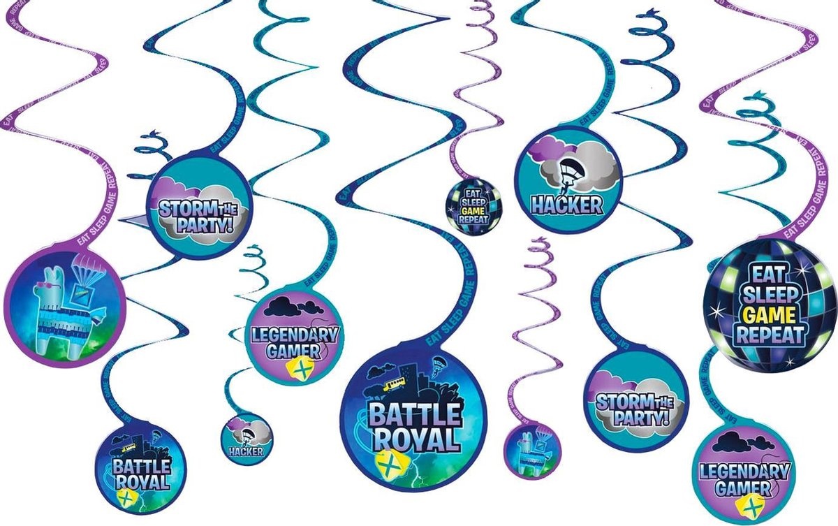 12 Battle Royal spiraal hang decoratie 13 cm