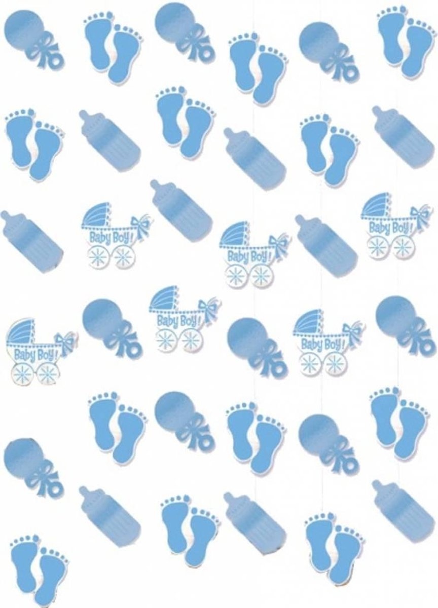 Hangdecoratie Babyshower Jongen 210 Cm Blauw