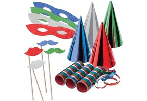 Partyset - Fotorekwisieten Karton 20-delig carnaval