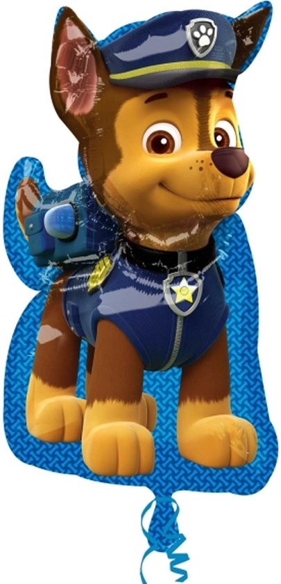 PAW Patrol - XL Ballon - Folie - Chase - 78 x 58cm - Blauw - 1 stuks