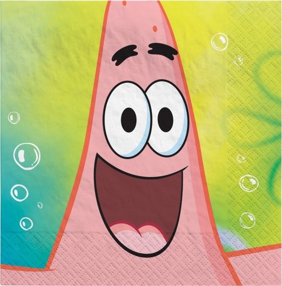 Amscan - Sponge Bob servetten (16 stuks) - 33 x 33 cm
