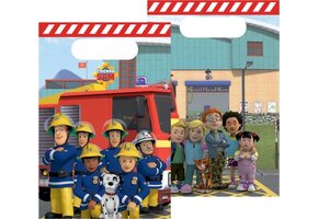 Amscan - Brandweerman Sam - Uitdeelzakjes - 8 stuks